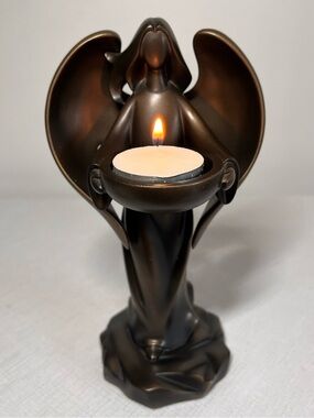 PartyLite Bronze Color Angel Tealight Holder. Excellent condition.
